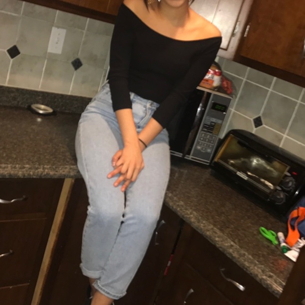 Off shoulder bodysuit 3/4 long sleeve
